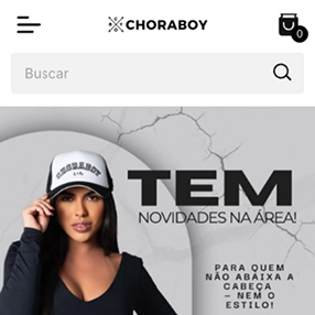 Página inicial da loja CHORABOY