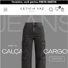 Página inicial da loja LV STORE